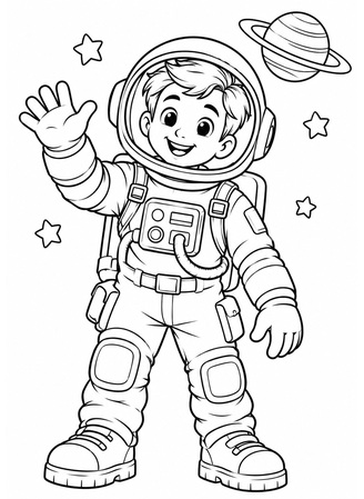 Ausmalbild Astronaut
