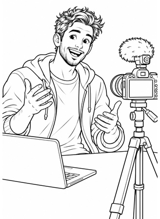 Ausmalbild YouTuber
