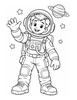 Ausmalbild Astronaut