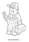 Ausmalbild Handwerker