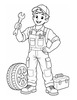 Ausmalbild Mechaniker