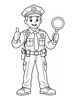 Ausmalbild Polizist