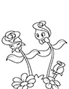 Ausmalbild niedliche Rosen