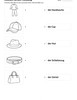 Ausmalbild Zuordnung Handtasche Cap Hut