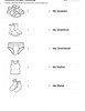 Ausmalbild Zuordnung Sandalen Unterhose Unterhemd