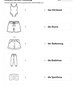 Ausmalbild Zuordnung Stirnband Shorts Badeanzug