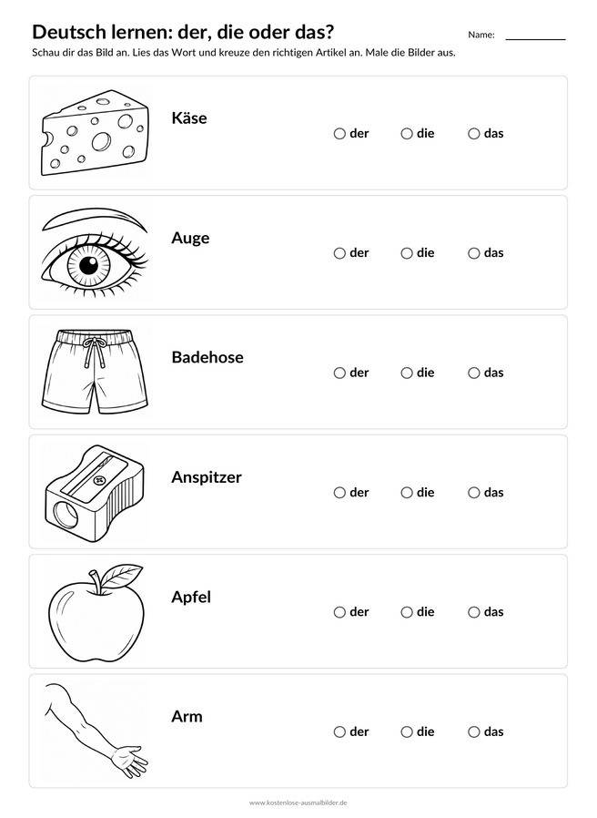 Ausmalbild Artikel Käse Auge Badehose