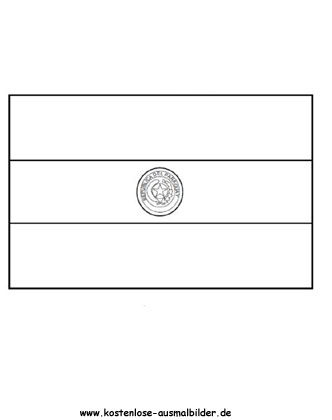 Ausmalbild Paraguay