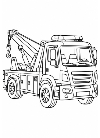 Ausmalbild Abschleppwagen
