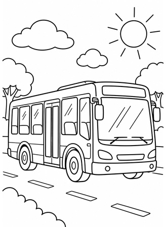 Ausmalbild Bus