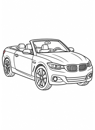 Ausmalbild Cabrio