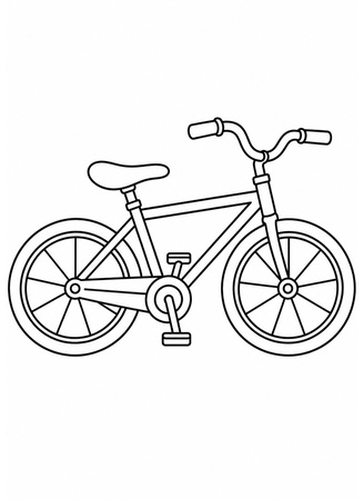 Ausmalbild Fahrrad