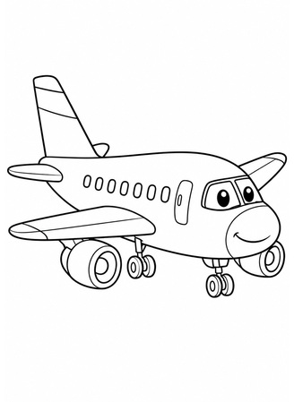 Ausmalbild Flugzeug