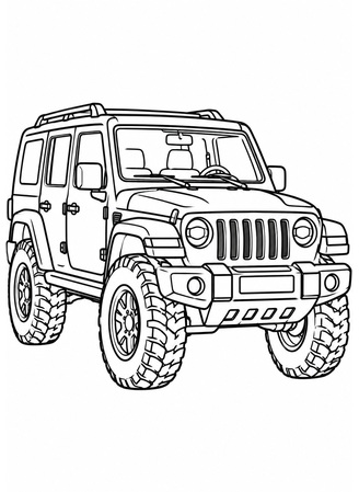 Ausmalbild Geländewagen