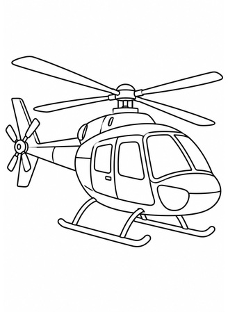 Ausmalbild Helikopter