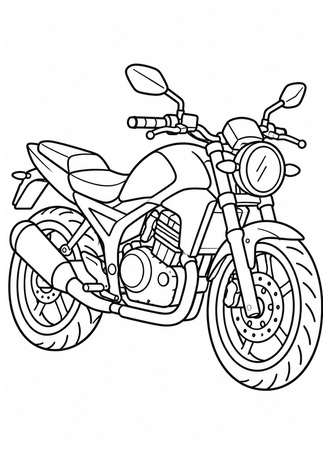 Ausmalbild Motorrad