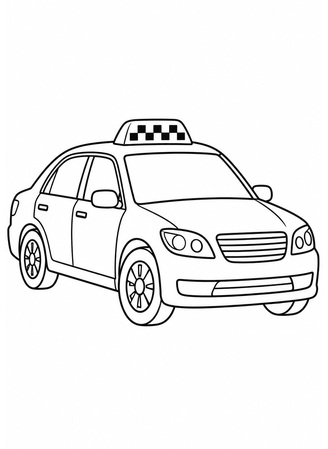 Ausmalbild Taxi