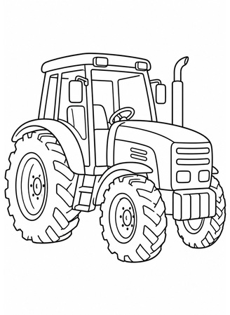 Ausmalbild Traktor