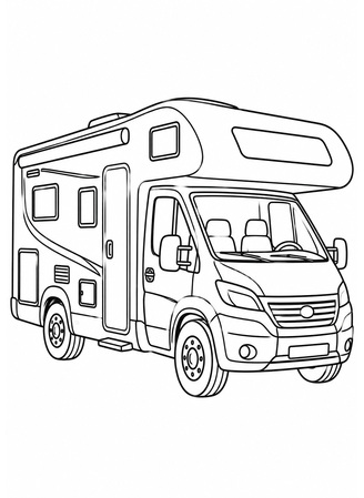 Ausmalbild Wohnmobil