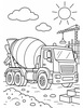 Ausmalbild Betonmischer