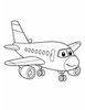 Ausmalbild Flugzeug