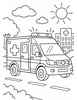 Ausmalbild Krankenwagen