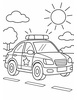 Ausmalbild Polizeiauto