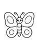 Ausmalbild Einfacher Schmetterling