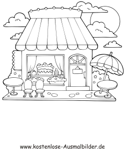 Ausmalbild Restaurant