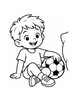 Ausmalbild Kind macht Spielpause