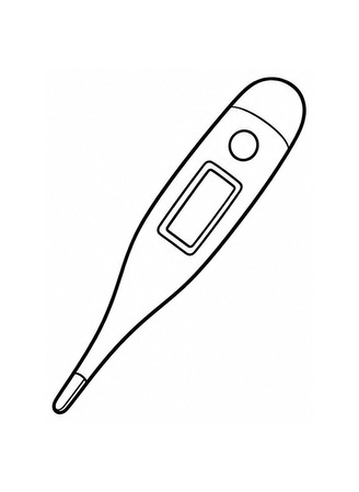Ausmalbild Thermometer