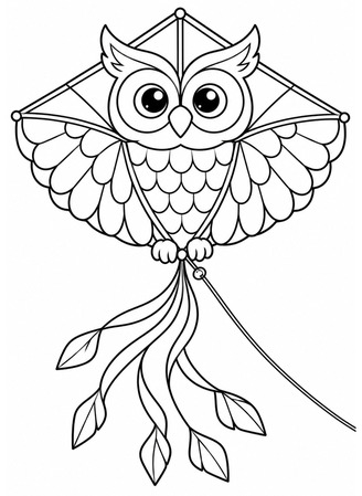 Ausmalbild Eulen Drachen