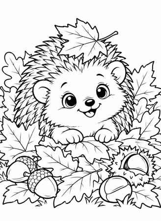 Herbsttiere Ausmalbilder