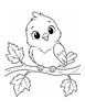 Ausmalbild Vogel im Herbst