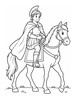 Ausmalbild St Martin auf dem Pferd