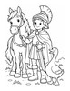 Ausmalbild St Martin mit Pferd und Martinsgans