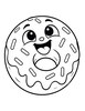 Ausmalbild Donut mit Streuseln