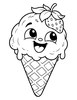 Ausmalbild Eis mit Erdbeere