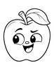 Ausmalbild Frecher Apfel