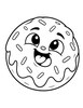 Ausmalbild Fröhlicher Donut