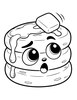 Ausmalbild Pfannkuchen mit Butter