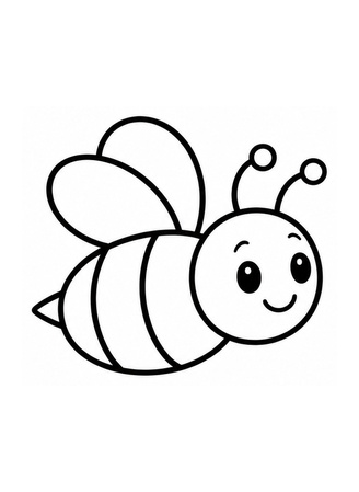 Ausmalbild Biene