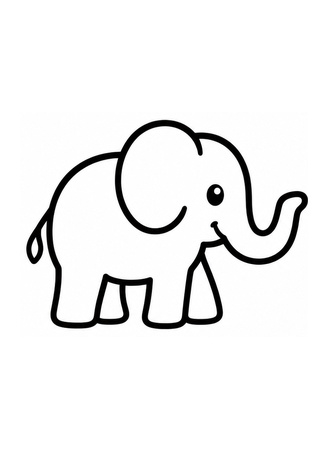 Ausmalbild Elefant