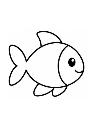 Ausmalbild Fisch