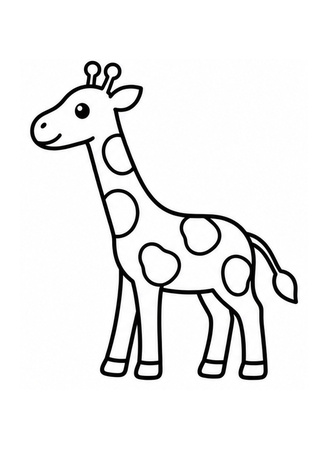 Ausmalbild Giraffe