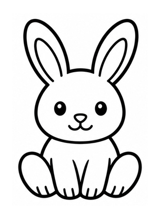 Ausmalbild Hase
