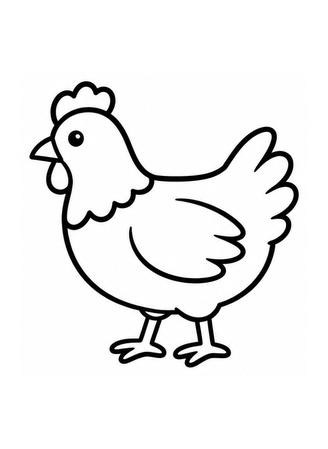 Ausmalbild Huhn