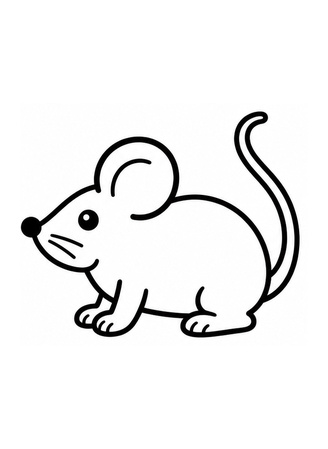 Ausmalbild Maus