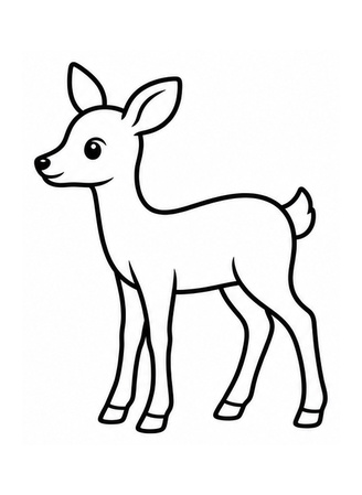 Ausmalbild Reh