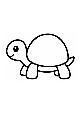 Ausmalbild Schildkröte
